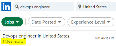 DevOps Engineer LinkedIn Job Search